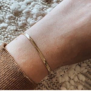 18k gold filled herringbone snake bracelet